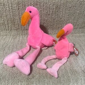 Ty Beanie Baby Pinky style 4072 & Teenie Beanie Baby Pinky. No flaws.